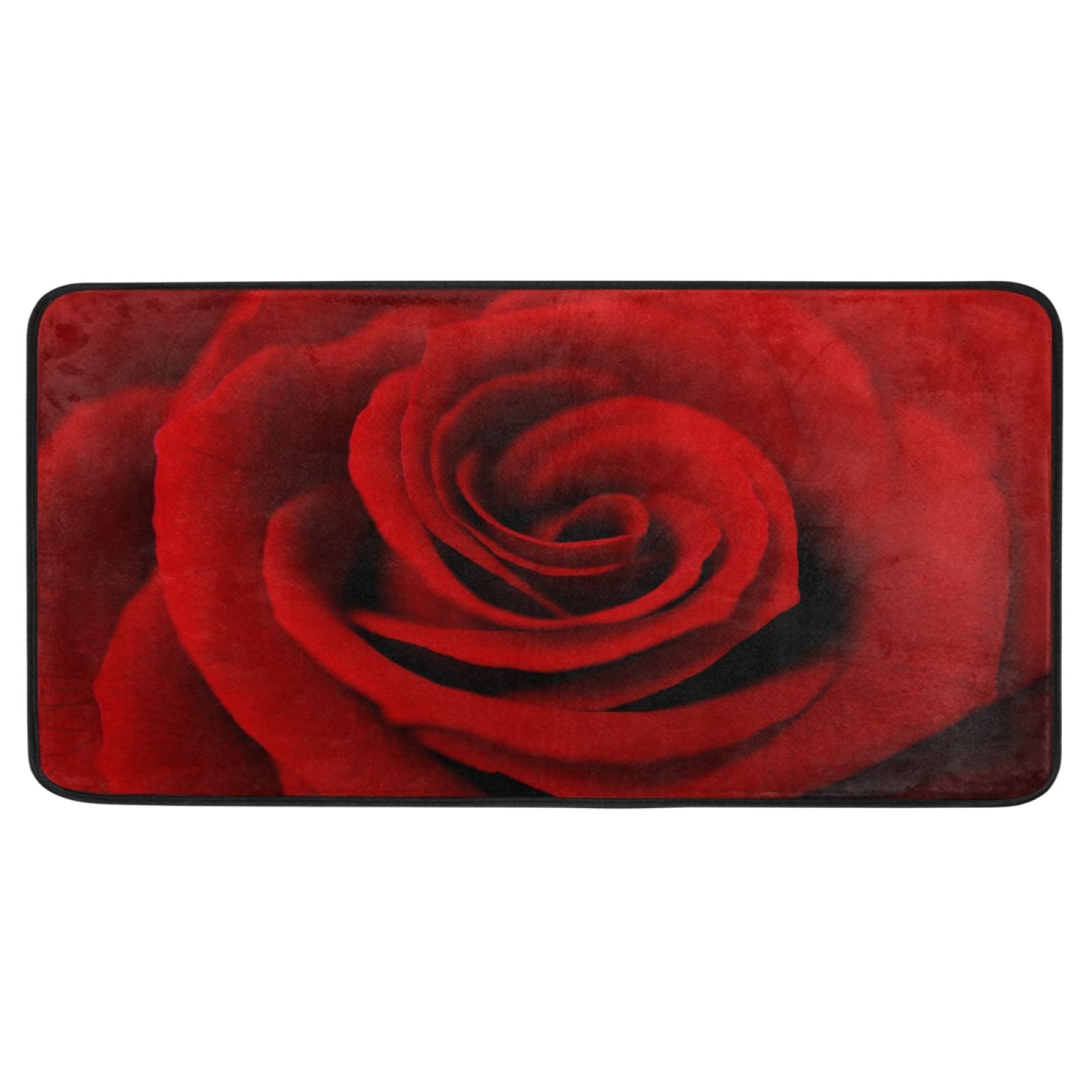 Non-Slip Rose Flower Kitchen Runner Rug - 39