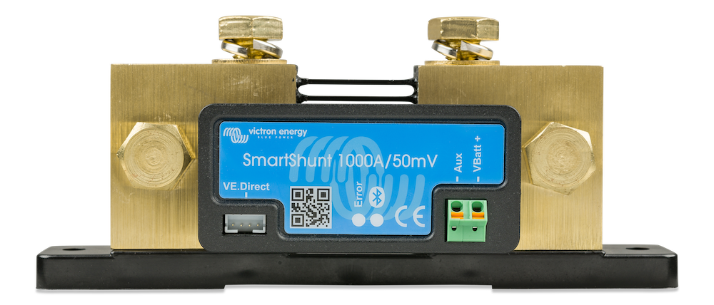 SmartShunt 1000A/50mV Battery Monitor with Bluetooth - High Precision DC Current Voltage Meter for RV, Marine, Solar Power Systems - Perfect for Off-Grid Energy Monitoring