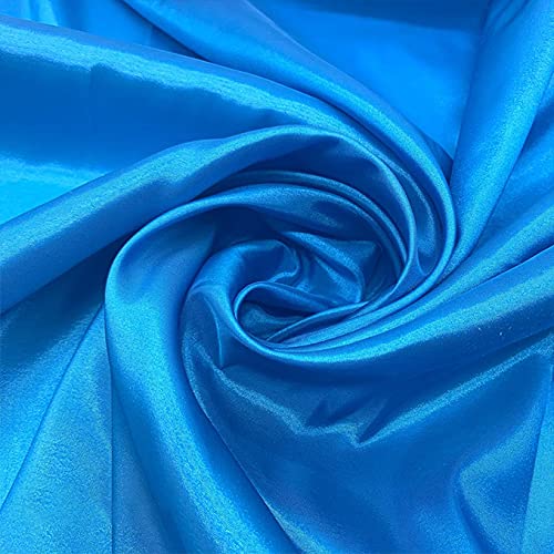Luxury Turquoise Taffeta Fabric by The Yard - 60