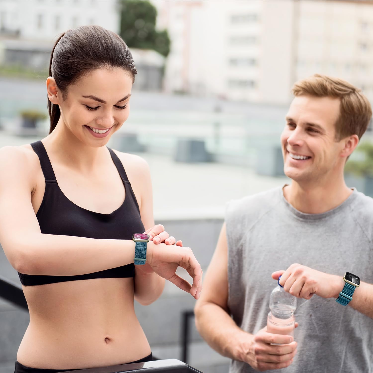 Nylon Sport Loop Bands for Apple Watch 38mm 40mm 41mm 42mm 44mm 45mm 49mm - Stretchy Breathable Strap Compatible with iWatch Series 9/8/7/6/5/4/3/2/1/SE/Ultra - Perfect for Running, Workout & Everyday Wear (Cactus Green)