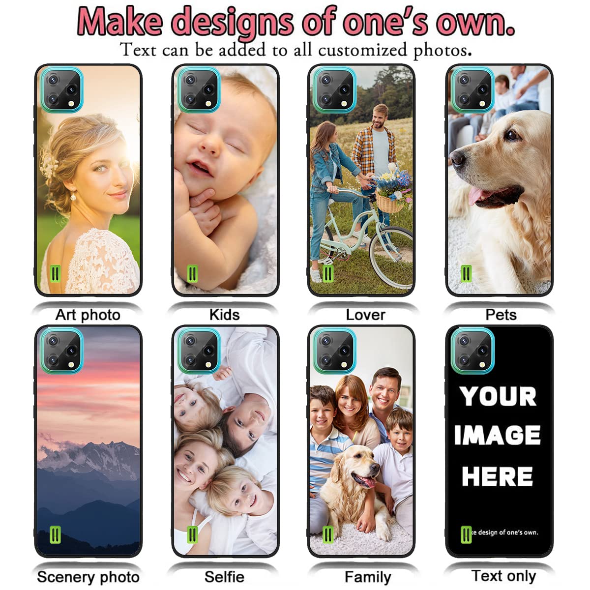 Custom Photo Phone Case for Blackview A100 - Personalized Picture Shockproof Silicone Cover with Soft Candy Design - Perfect Mother's Day & Birthday Gift - Protective Case for Everyday Use, Travel & Special Occasions