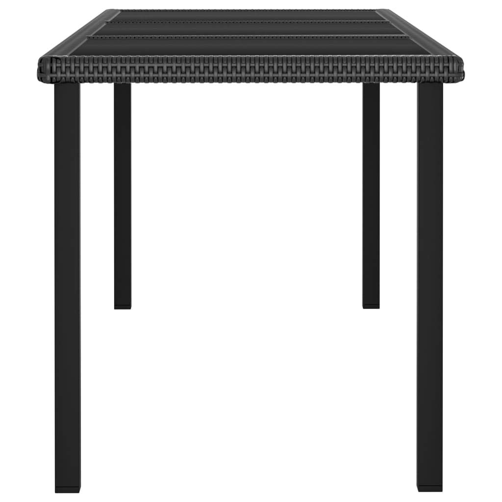 Weather-Resistant Outdoor Dining Table with Tempered Glass Top - 70.9