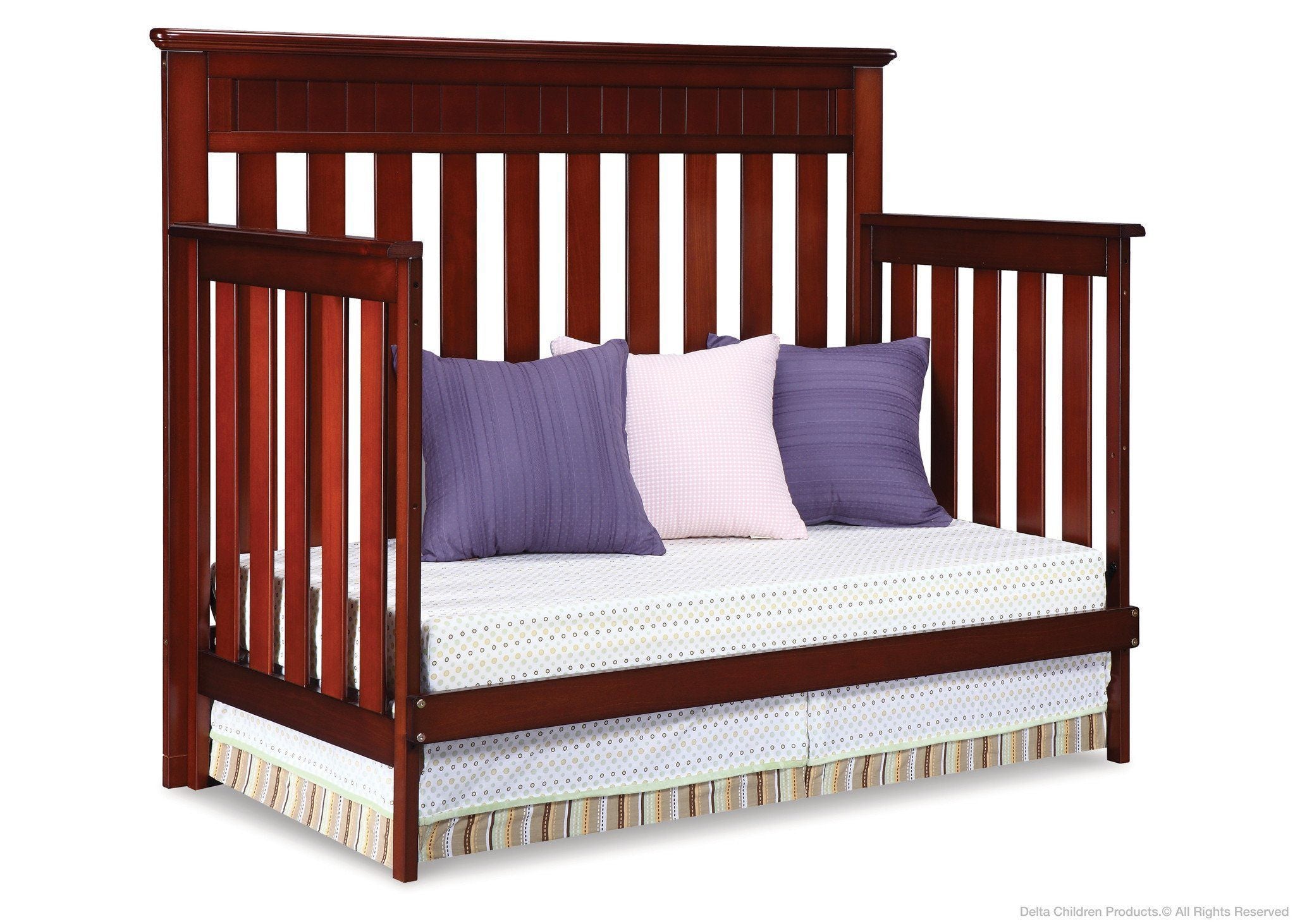 Chalet 4-in-1 Convertible Baby Crib - Adjustable Height Wooden Crib with Toddler Bed & Daybed Conversion - Perfect for Nursery, Bedroom & Small Spaces