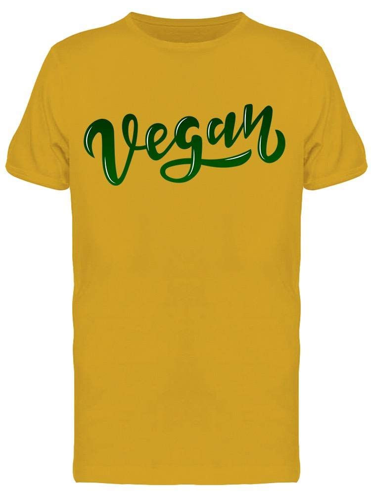 Vegan Hand Drawn Lettering T-Shirt for Men - Eco-Friendly Cotton Tee with Artistic Design | Perfect for Casual Wear, Street Style & Sustainable Fashion