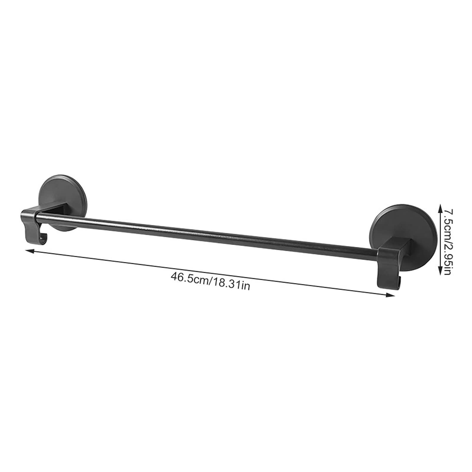 2Pcs Durable Plastic Kitchen Towel Rack with Shelf, Non-Perforated Bathroom Towel Bar, Space-Saving Organizer for Kitchen and Bathroom Storage