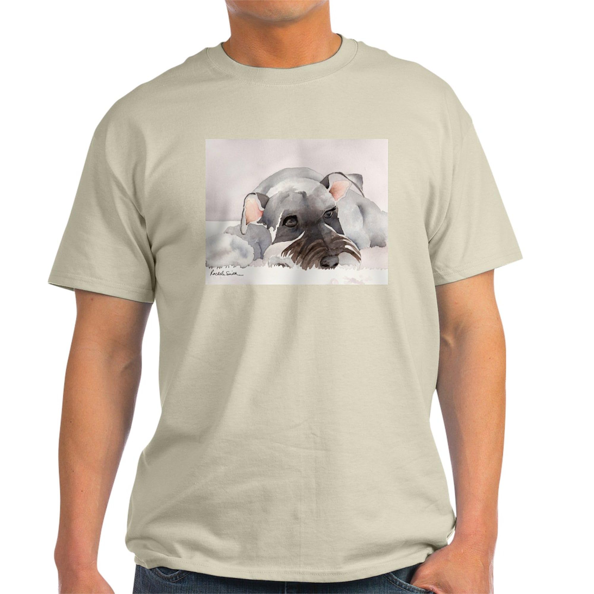 Miniature Schnauzer Graphic T-Shirt for Men - 100% Cotton Lightweight Classic Tee | Perfect for Casual Wear, Dog Lovers & Pet Owners