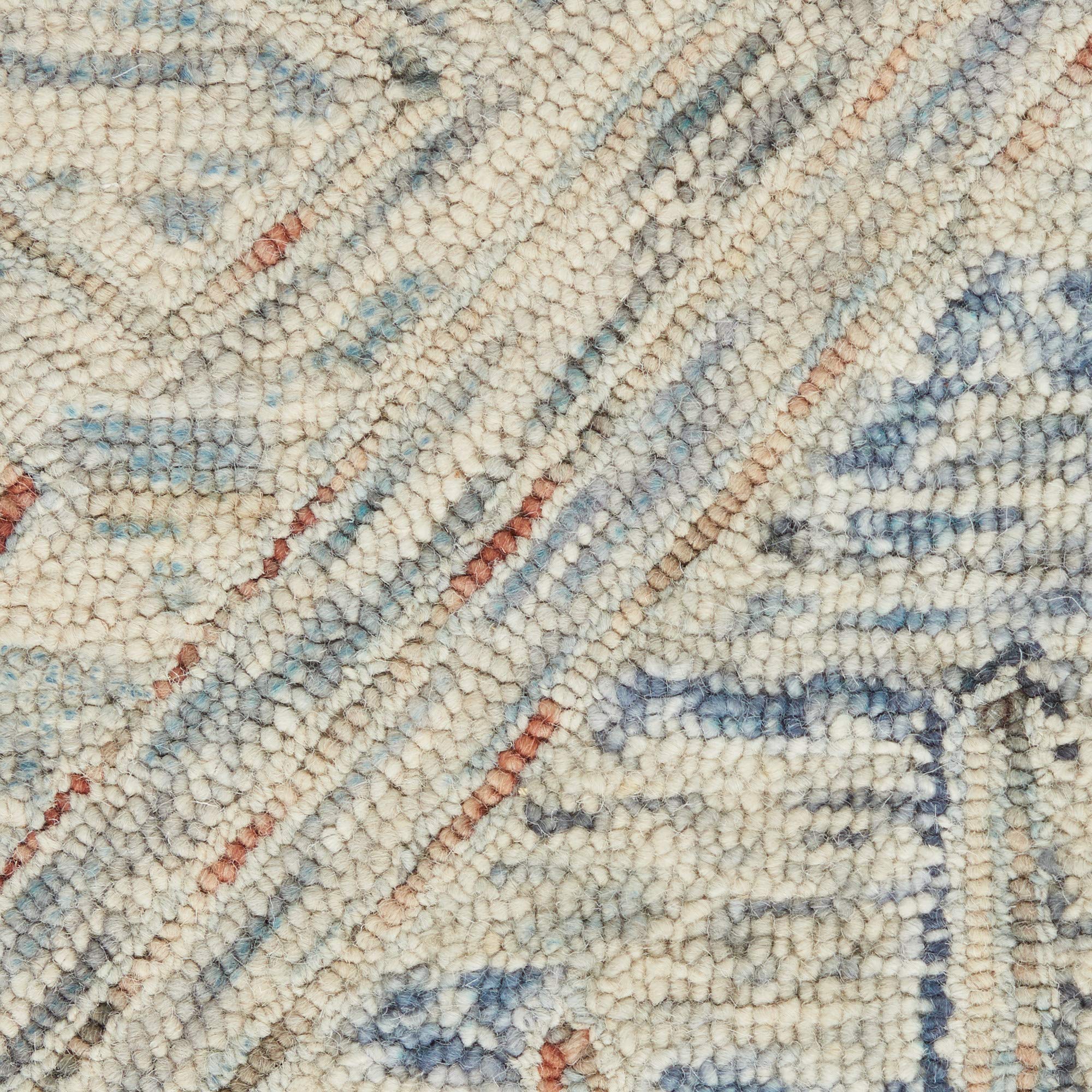 Nourison Linked Contemporary Blue Multi 5' x 7'6