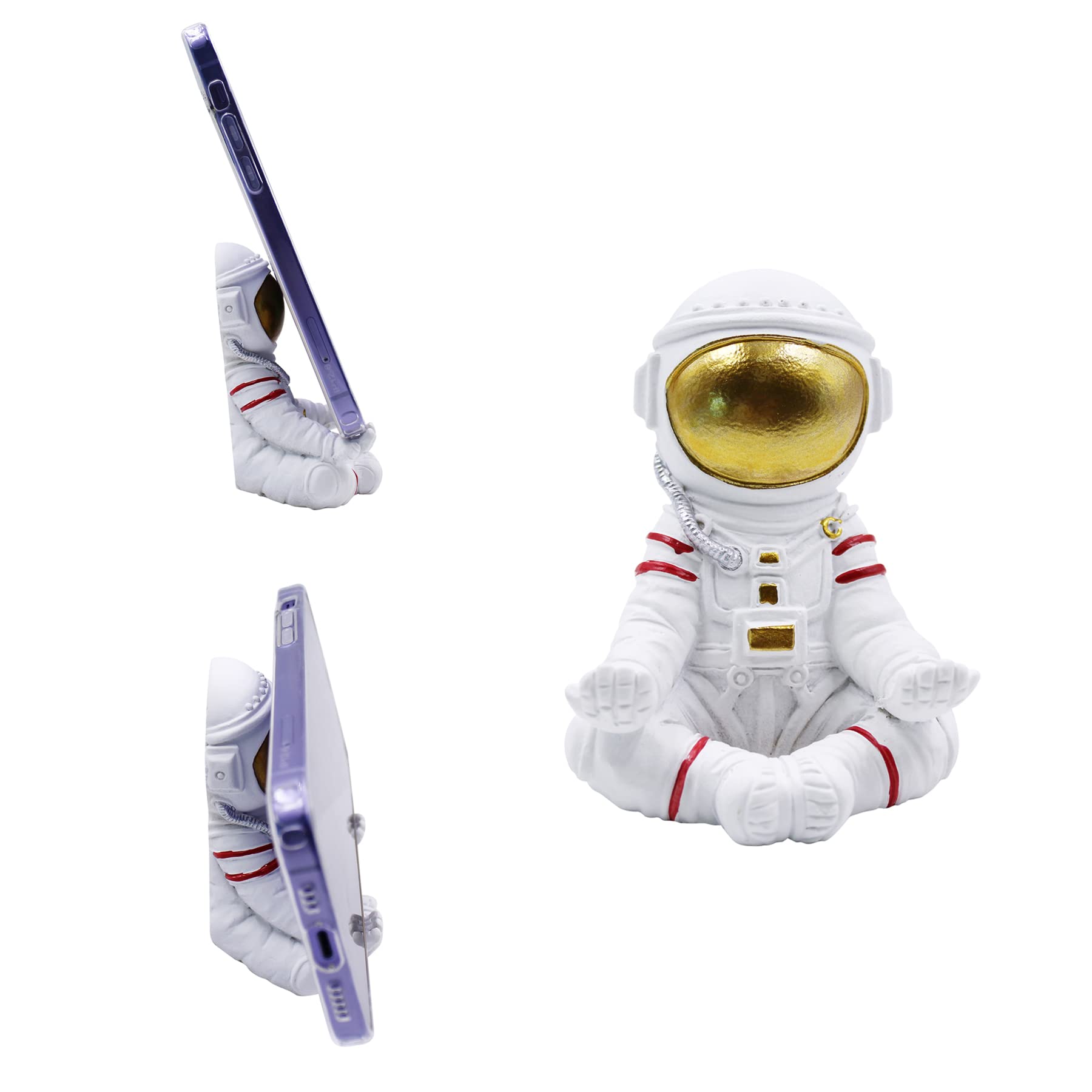 Creative Astronaut Phone Holder Stand - Spaceman Cell Phone Stand for Desk, Funny Smartphone Holder, Cute Home Office Decor, Unique Gift for Space Lovers | Perfect for Work, Study & Home Decoration
