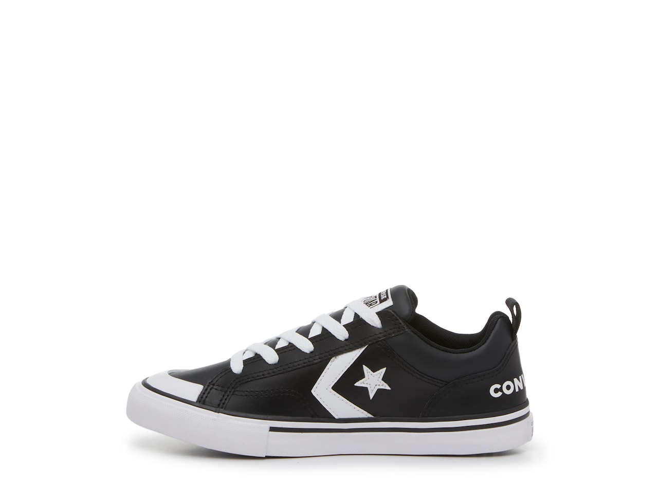 Converse Kids Pro Blaze Size 4-7 Black/White Sneakers - Comfortable & Stylish Shoes for School, Play & Everyday Wear