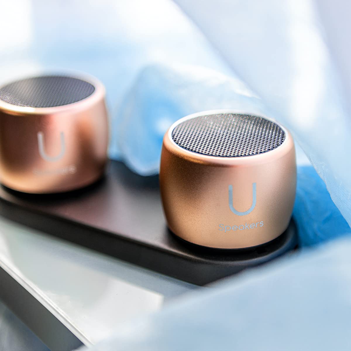 U Pro Wireless Bluetooth Speakers (Set of 2) - Rose Gold | Premium Sound for Home, Outdoor, and Party Use