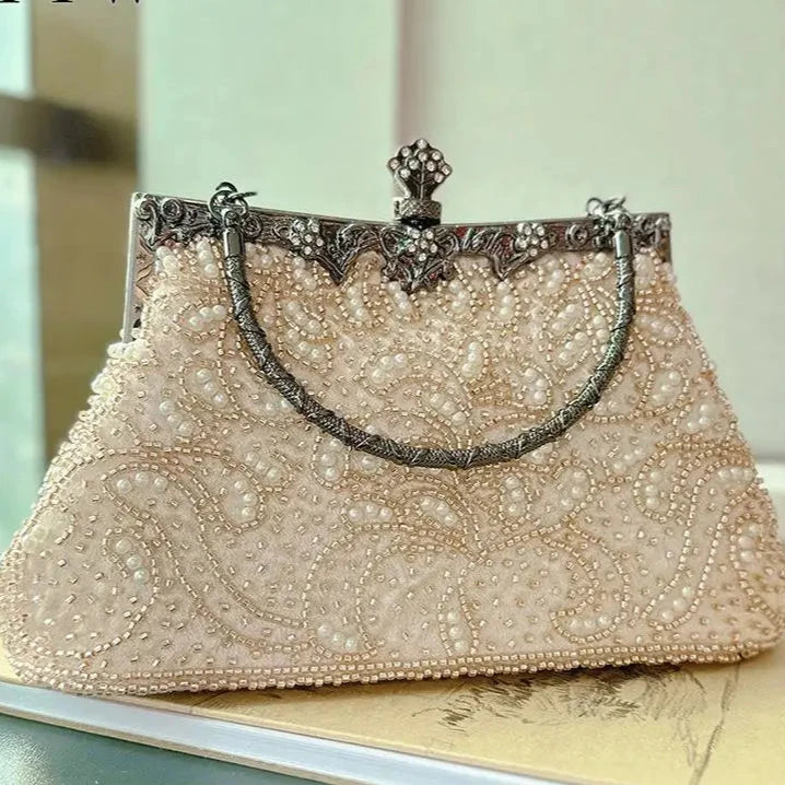 Elegant Evening Bag for Women - Clutch Purse with Rhinestone Decor - Perfect for Parties, Weddings & Special Occasions