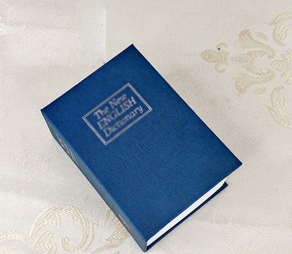 Book Safe Box with Secret Combination Lock - Hollow Book for Hiding Money, Jewelry, Cash & Credit Cards - Discreet Collection Box for Home, Office & Travel Security