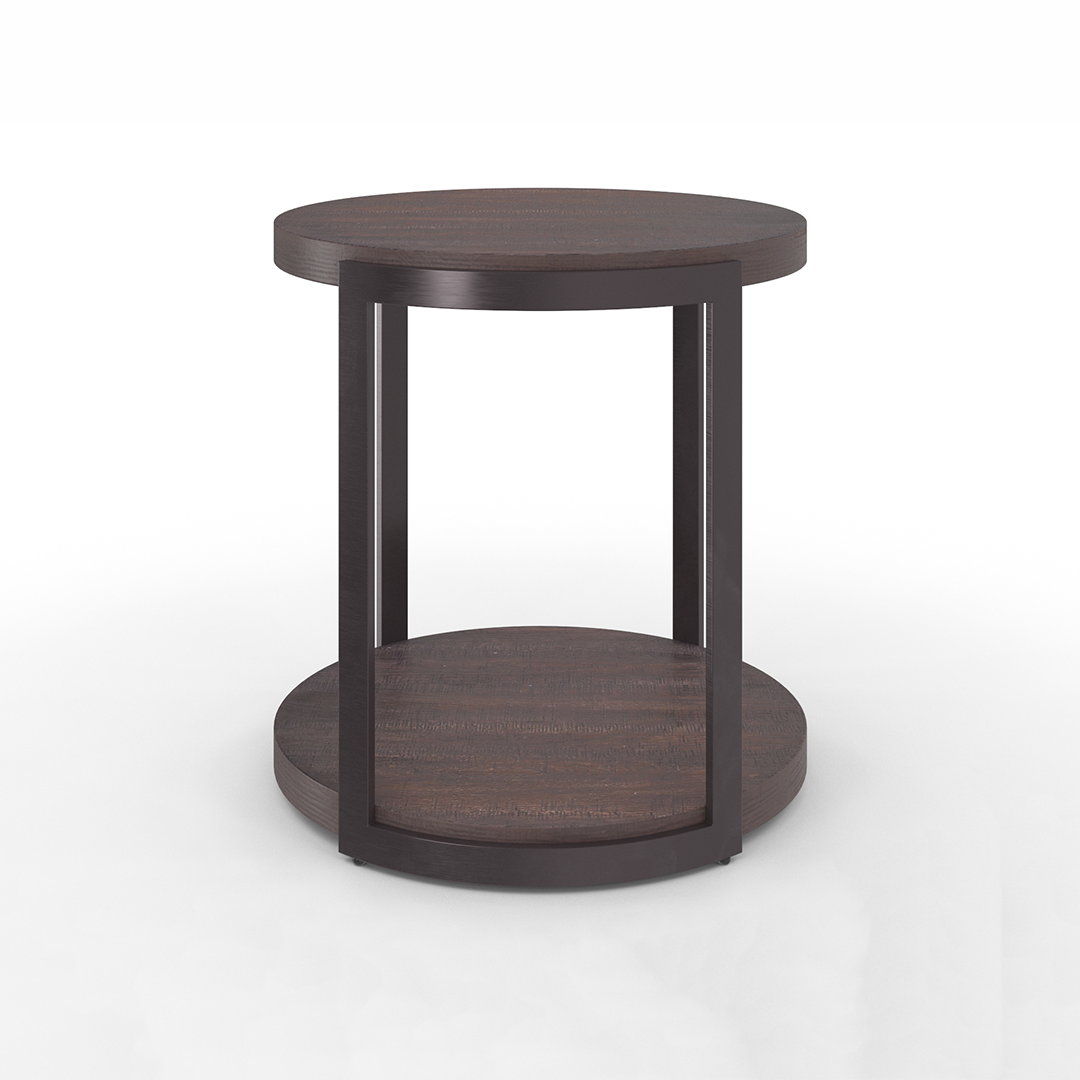 Modern Round End Table - Stylish & Functional Living Room Accent Table for Small Spaces, Sofa Side Table, Bedroom Nightstand - Perfect for Home Decor & Compact Areas