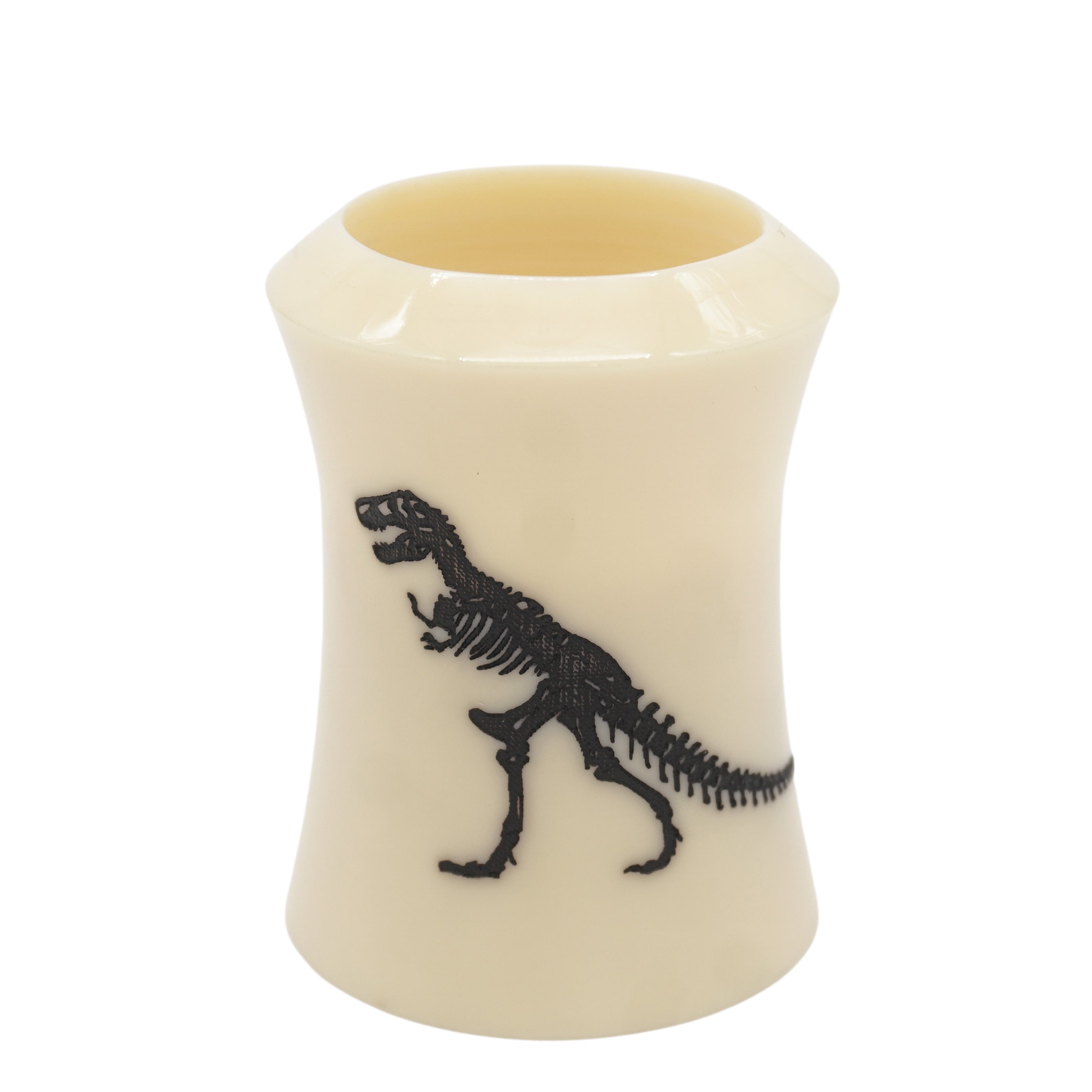 Dinosaur Etched Ivory Handle Shaving Brush - Fits 28mm & 30mm Knots - Perfect for Wet Shaving & Grooming Gifts