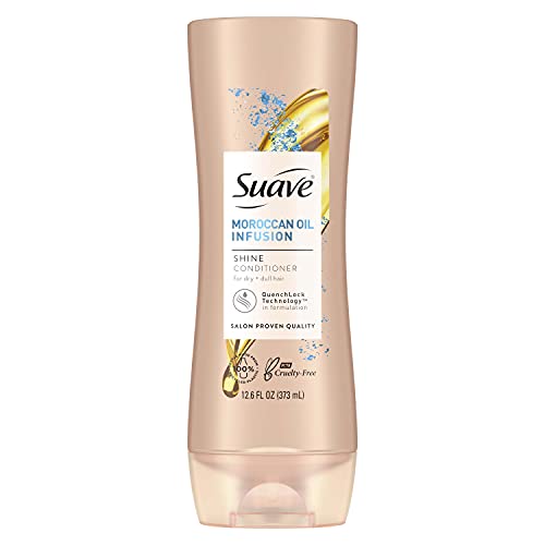 Suave Professionals Moroccan Infusion Shine Conditioner - 12.6 oz for Smooth, Silky Hair - Perfect for Dry, Damaged Hair Care & Daily Hydration
