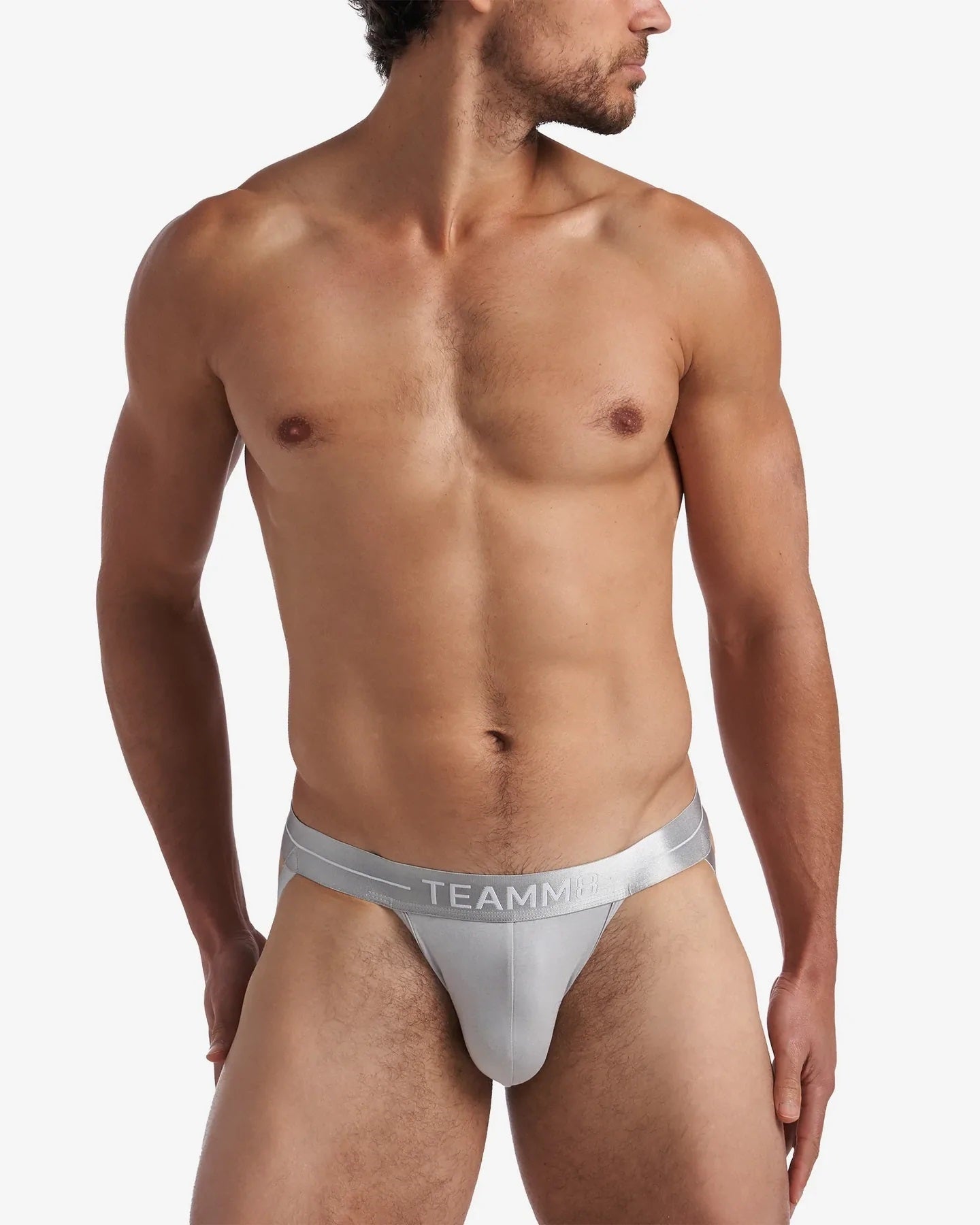 Teamm8 Icon Jockstrap - Breathable Modal Fabric, Comfortable Support for Sports & Fitness - Grey | Perfect for Running, Gym Workouts & Active Lifestyles