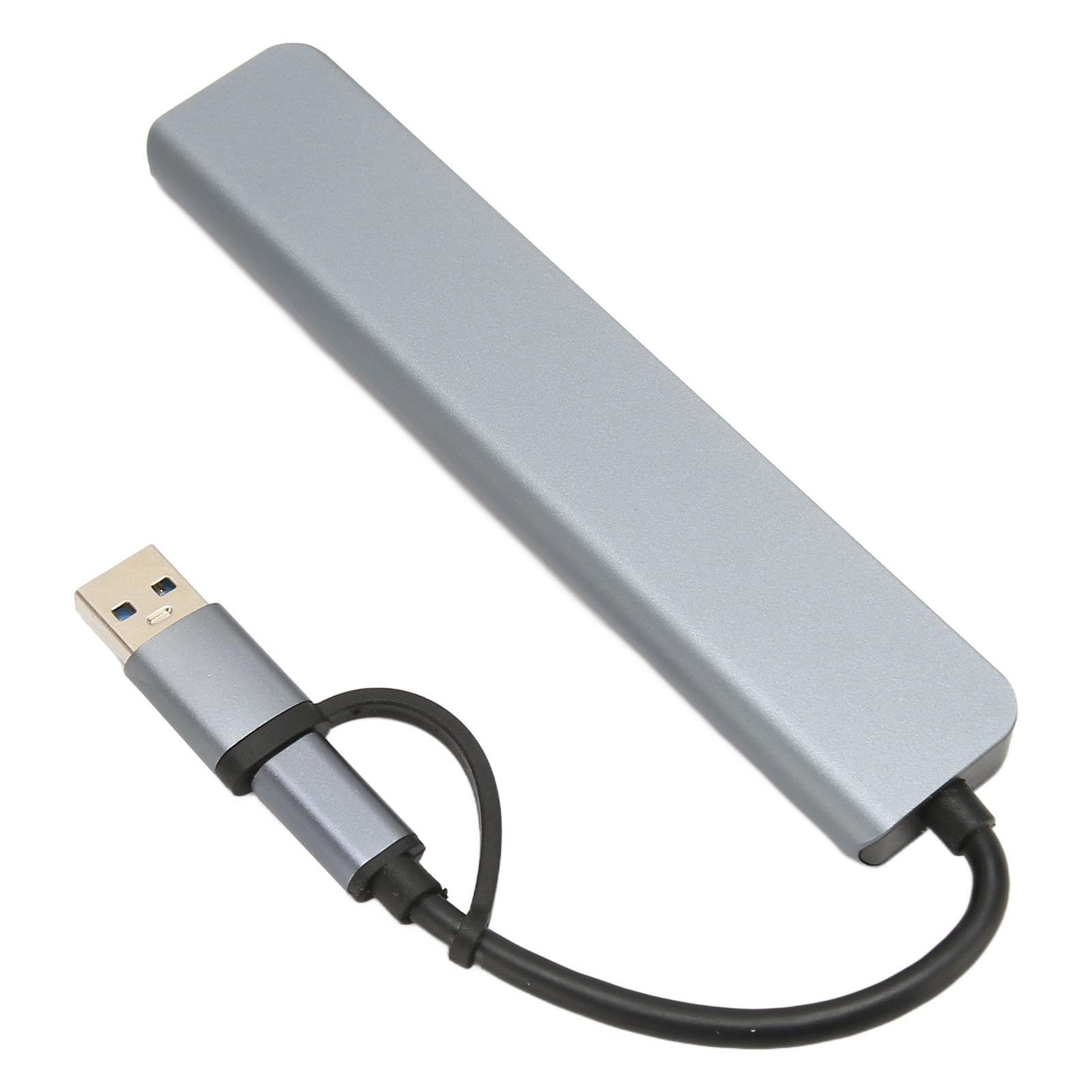 USB 3.0 Hub Space Gray - Compact, Plug & Play Adapter with High Compatibility for Windows 10, Perfect for Home Office & Gaming Setup