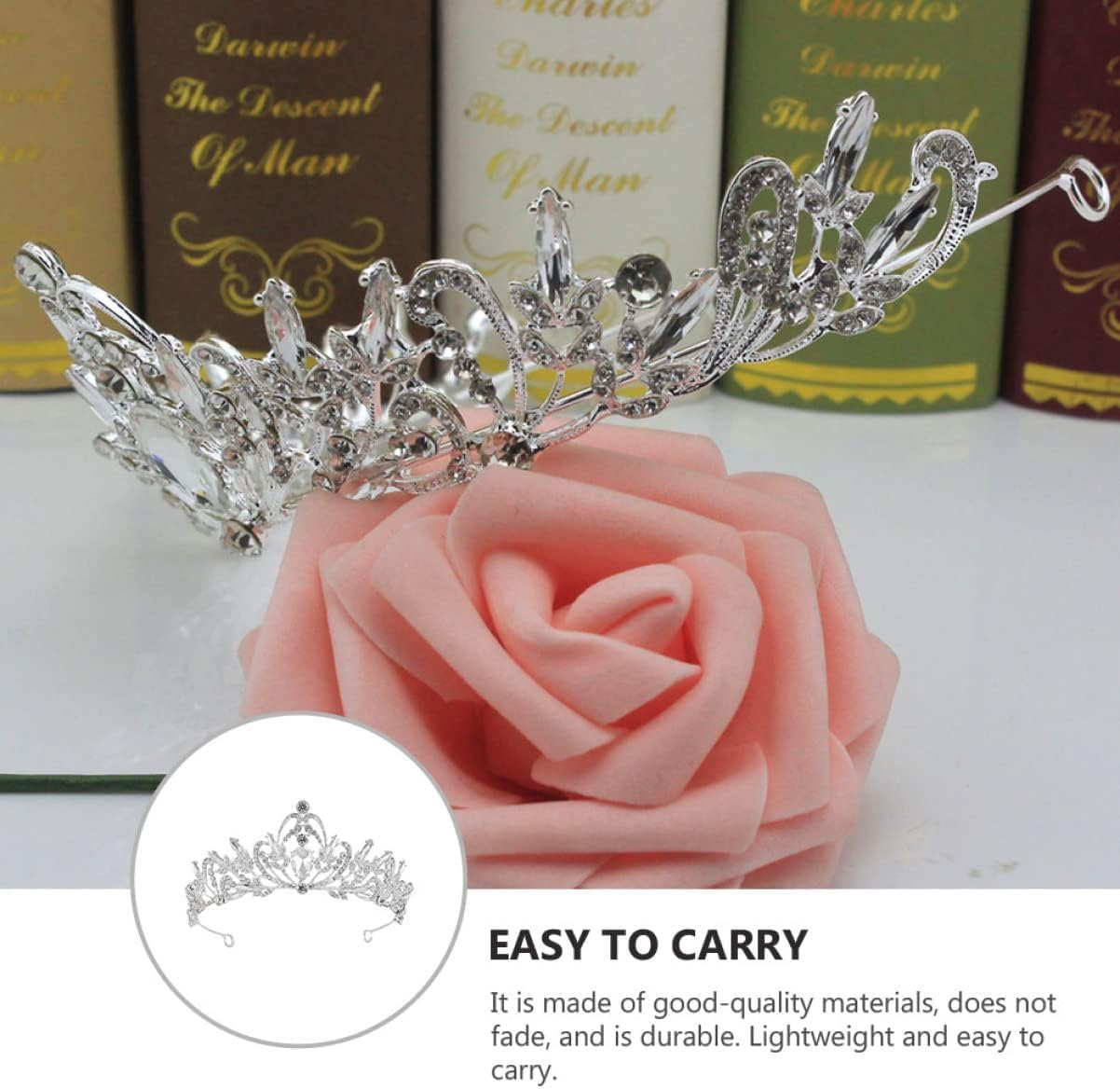 Sparkling Rhinestone Hair Hoop Headband for Women - Elegant Crystal Silver Tiara Headpiece for Weddings, Prom, Birthday Parties & Bridal Events | Perfect as Princess Crown, Prom Hair Accessory or Wedding Headpiece Decor