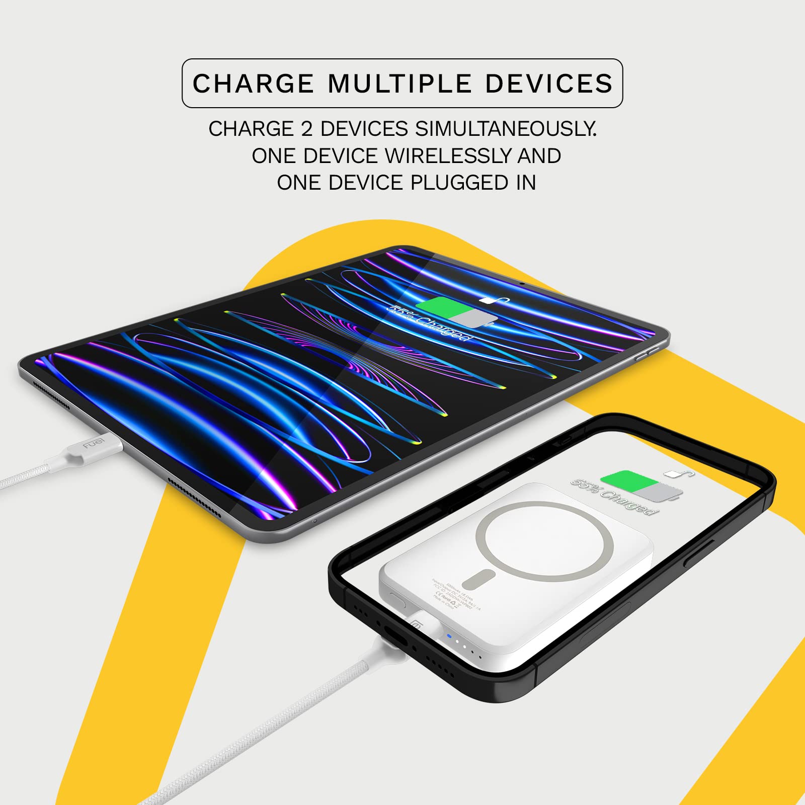 5000mAh Magnetic Wireless Portable Charger with USB-C - Magsafe Power Bank for iPhone 16/15/14/13 Series | Fast Charging Battery Pack for Travel, Work & Outdoor Activities
