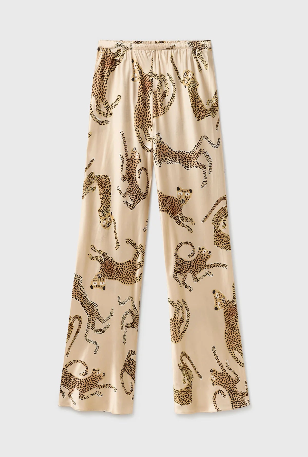 Bias Cut Pants in Jaguar Print Hazel Brown - Stylish & Comfortable Women's Trousers for Work, Casual & Evening Wear