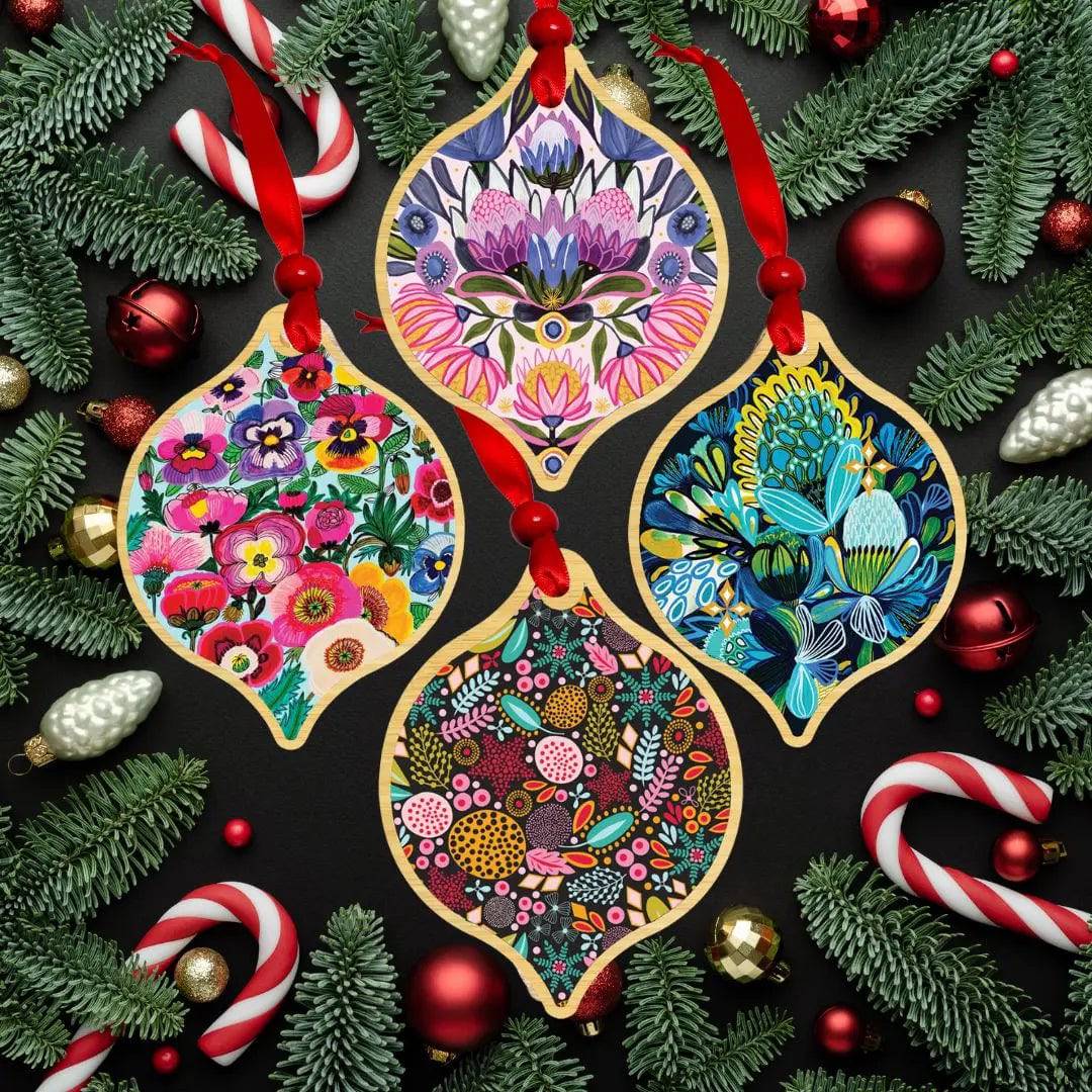 Elegant Floral Bling Christmas Ornament Set - 12 Pack Glittering Baubles for Holiday Tree Decor, Home & Party Decoration