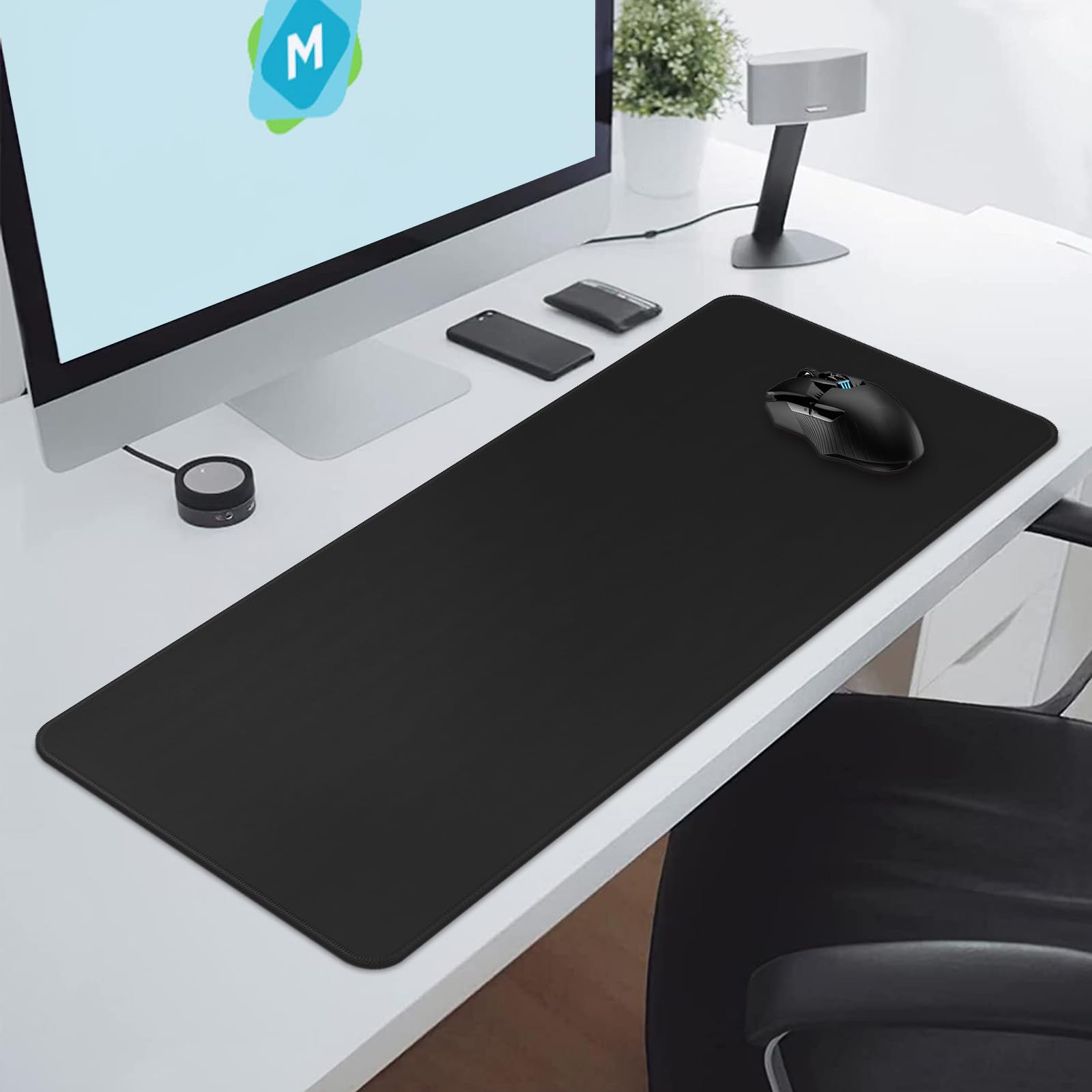 Large Black Gaming Mouse Pad 31.5