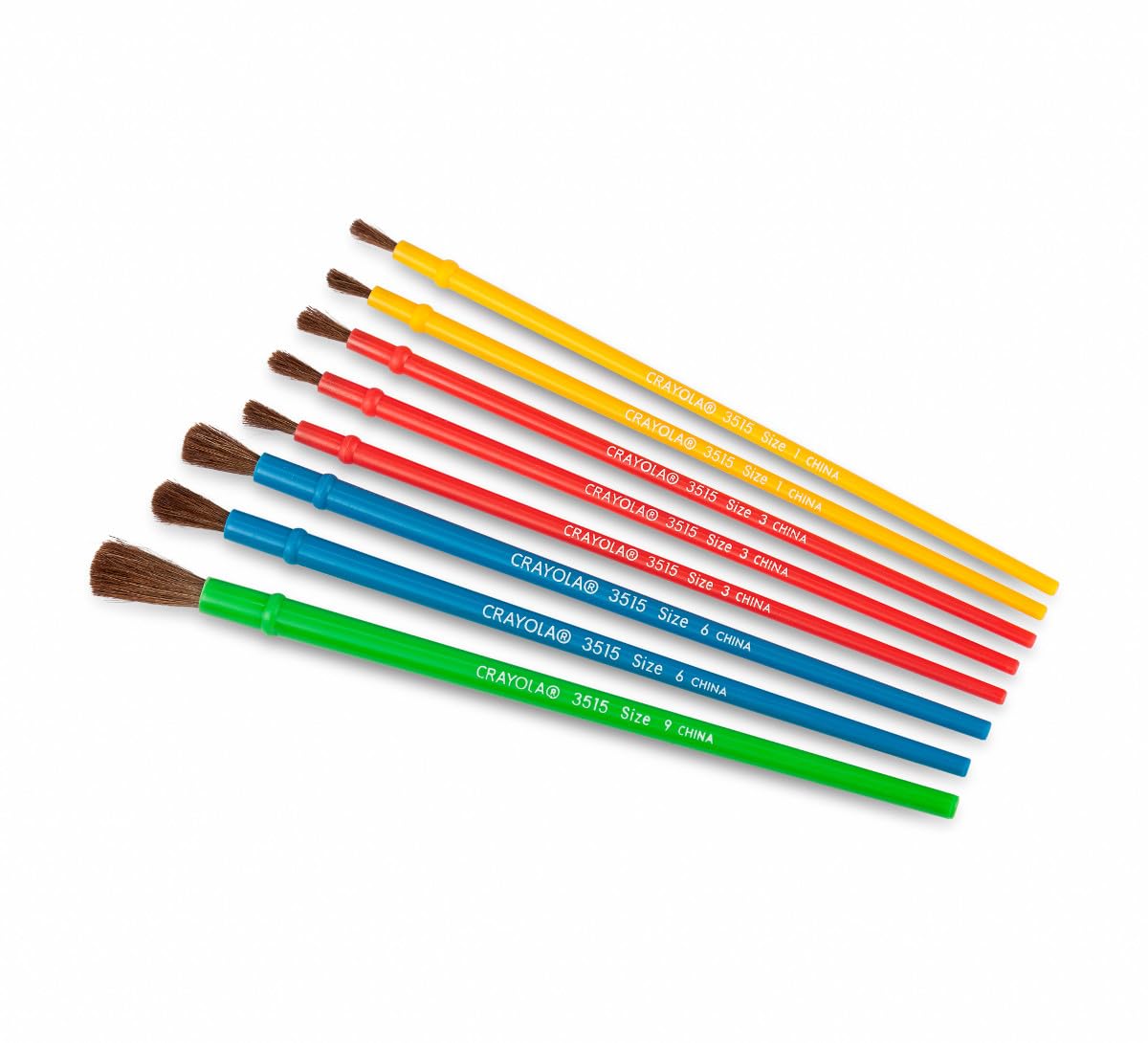 Crayola Kids Paint Brush Set - 8 Count Assorted Sizes for Children's Art Projects | Painting Supplies for Elementary & Preschool | Perfect for Classroom Activities, DIY Crafts & Home Art Kits