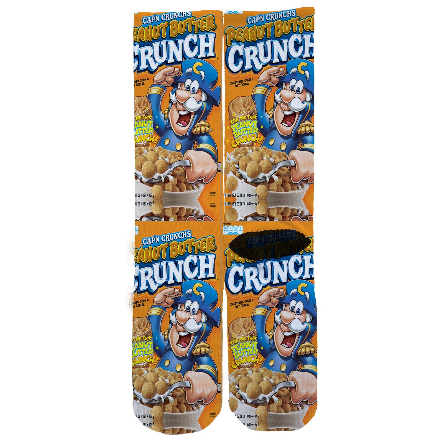 Custom Peanut Butter Captain Crunch II Socks - Fun Novelty Meme Apparel for Cosplay, Gifts & Pop Culture Fans