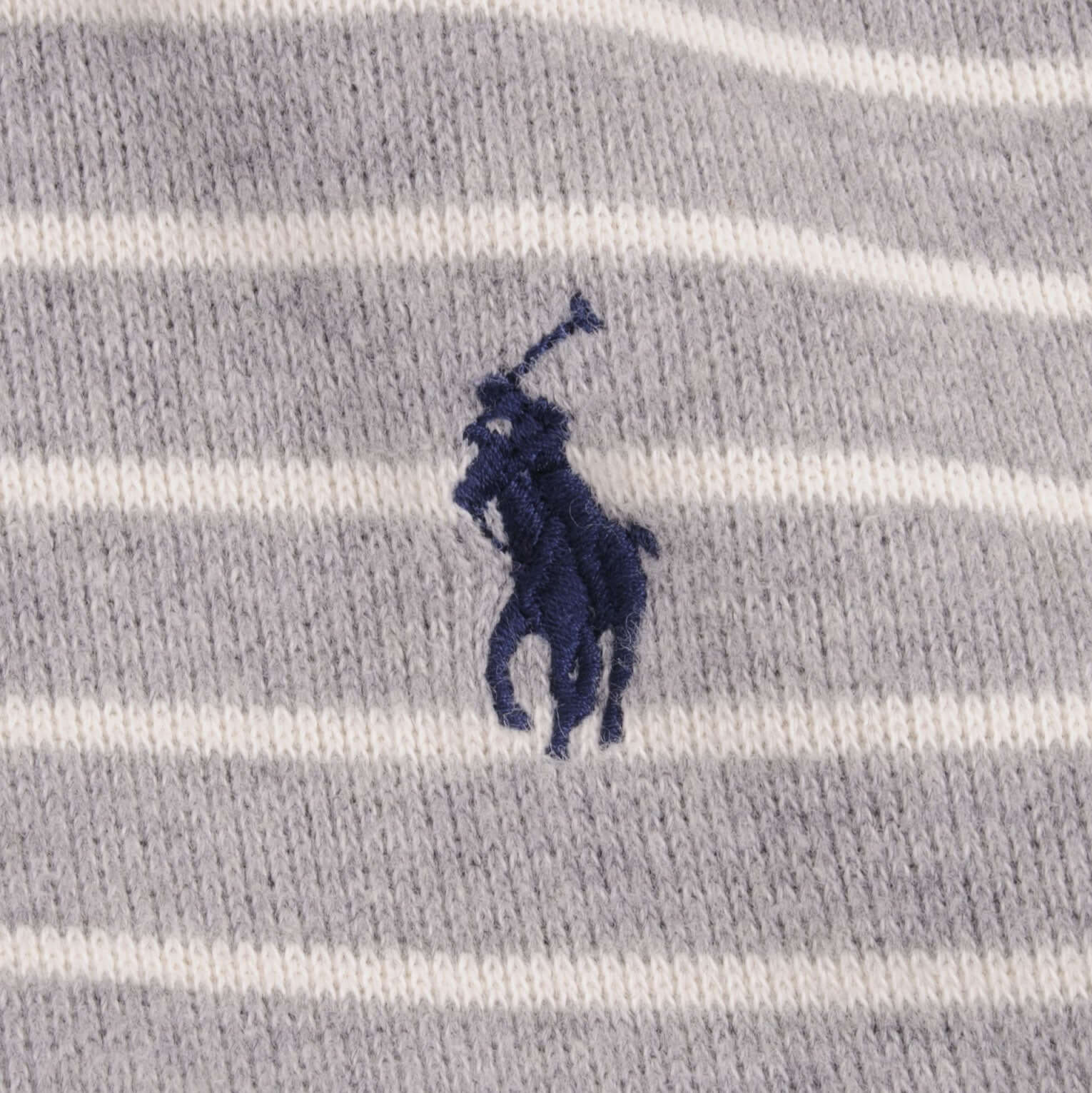 Ralph Lauren Men's Gray Striped Quarter Zip Sweater - Size 2XL - Casual Pullover for Work, Office & Outdoor Activities