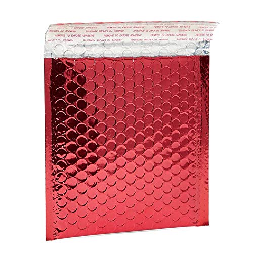 100 Pack 6x6.5 Inch Red Bubble Mailers | Padded Envelopes for Shipping, Ecommerce & Small Packages | Perfect for Online Sellers, Amazon FBA & Ebay Shipping