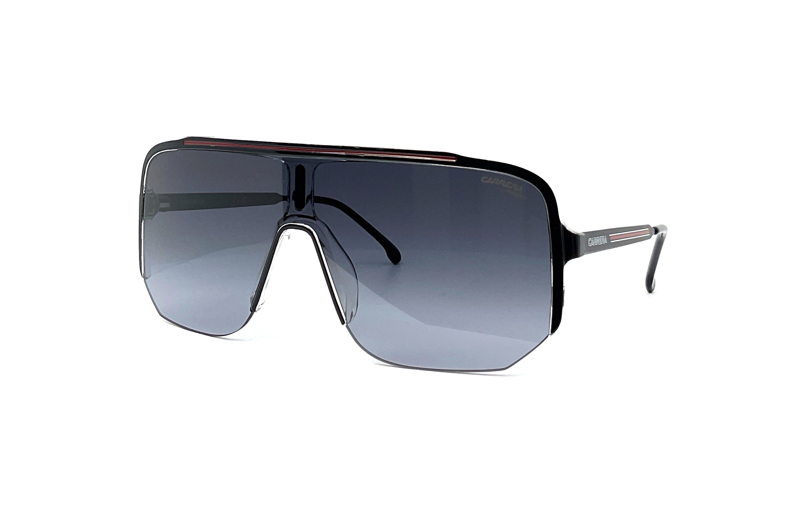 Carrera 1060/S Black Red Sunglasses - Polarized UV Protection for Men & Women - Perfect for Driving, Running, and Outdoor Sports