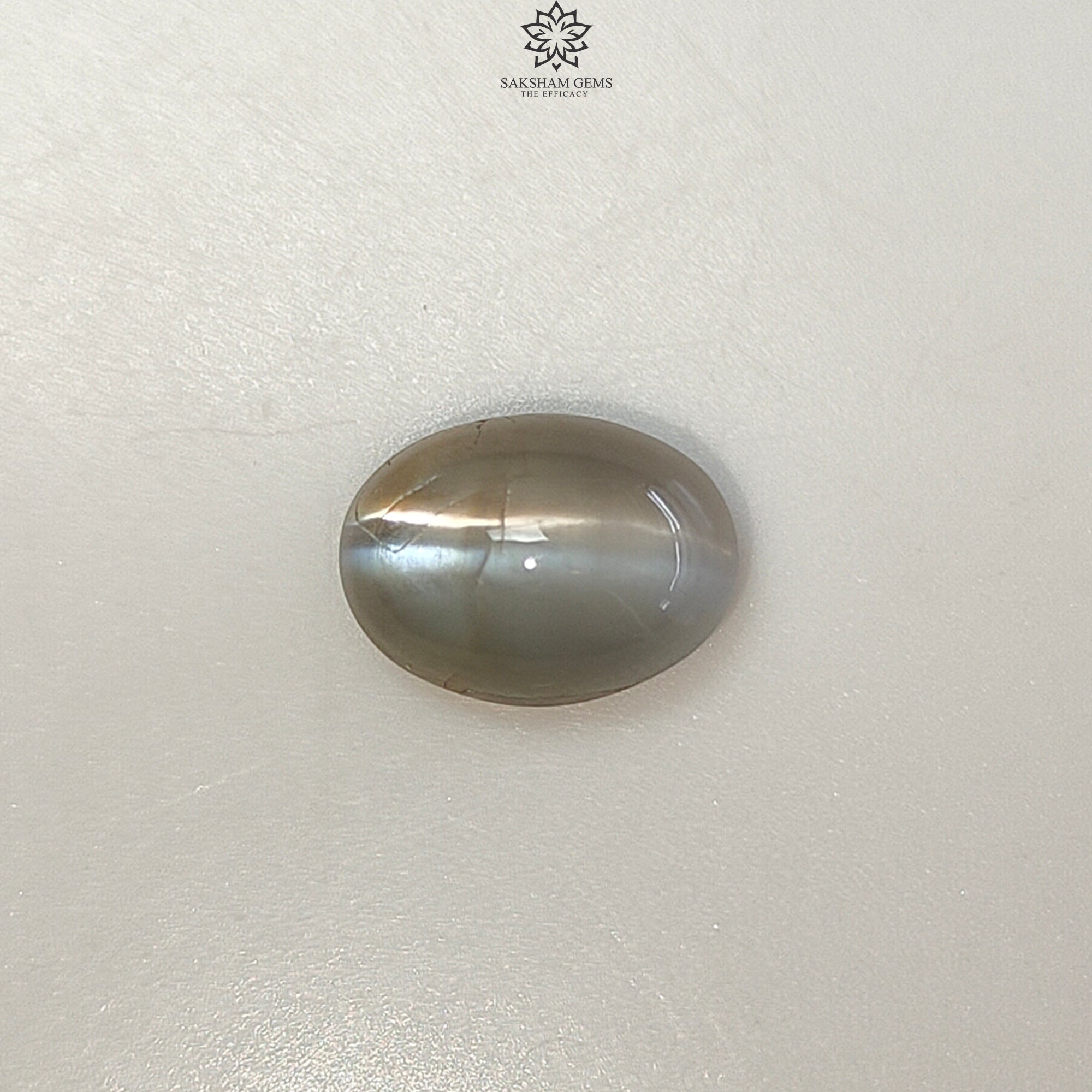 Natural Untreated Chrysoberyl Cat's Eye Gemstone Cabochon - Oval Shape for Jewelry Making (Rings, Pendants & Earrings) - Unheated Healing Stone for Energy Balance & Protection