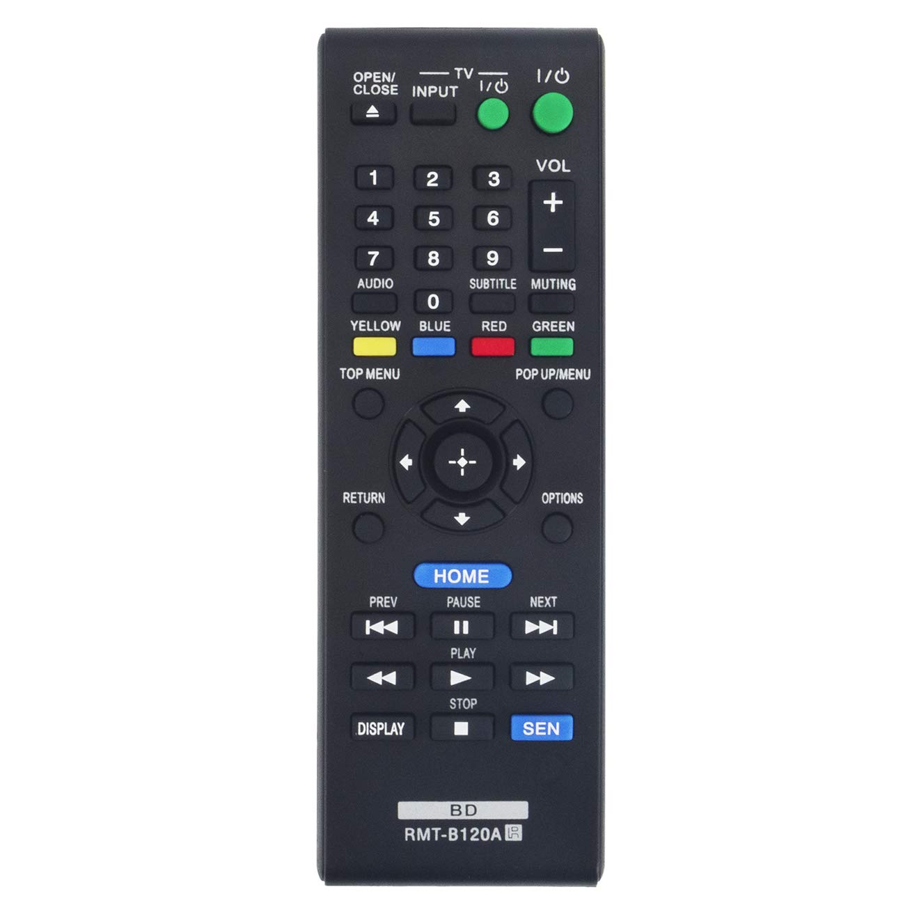 Original Remote Control Replacement for Sony Blu-ray Player & DVD Recorder - Compatible with BDP-S5100, BDP-BX110, BDP-BX310, BDP-BX39, BDP-BX510, BDP-BX59, BDP-S1100, BDP-S190, BDP-S3100, BDP-S390, BDP-S4100, BDP-S490, BDP-S580 - Perfect for Home Entertainment & Movie Nights