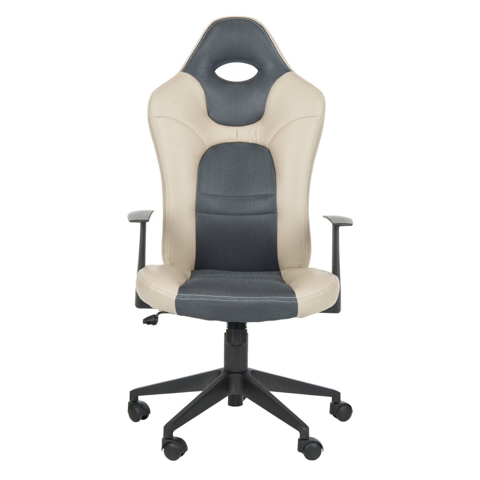 SAFAVIEH Belinda Grey Home Office Desk Chair - Ergonomic Rolling Swivel Chair for Computer Work, Gaming, and Study