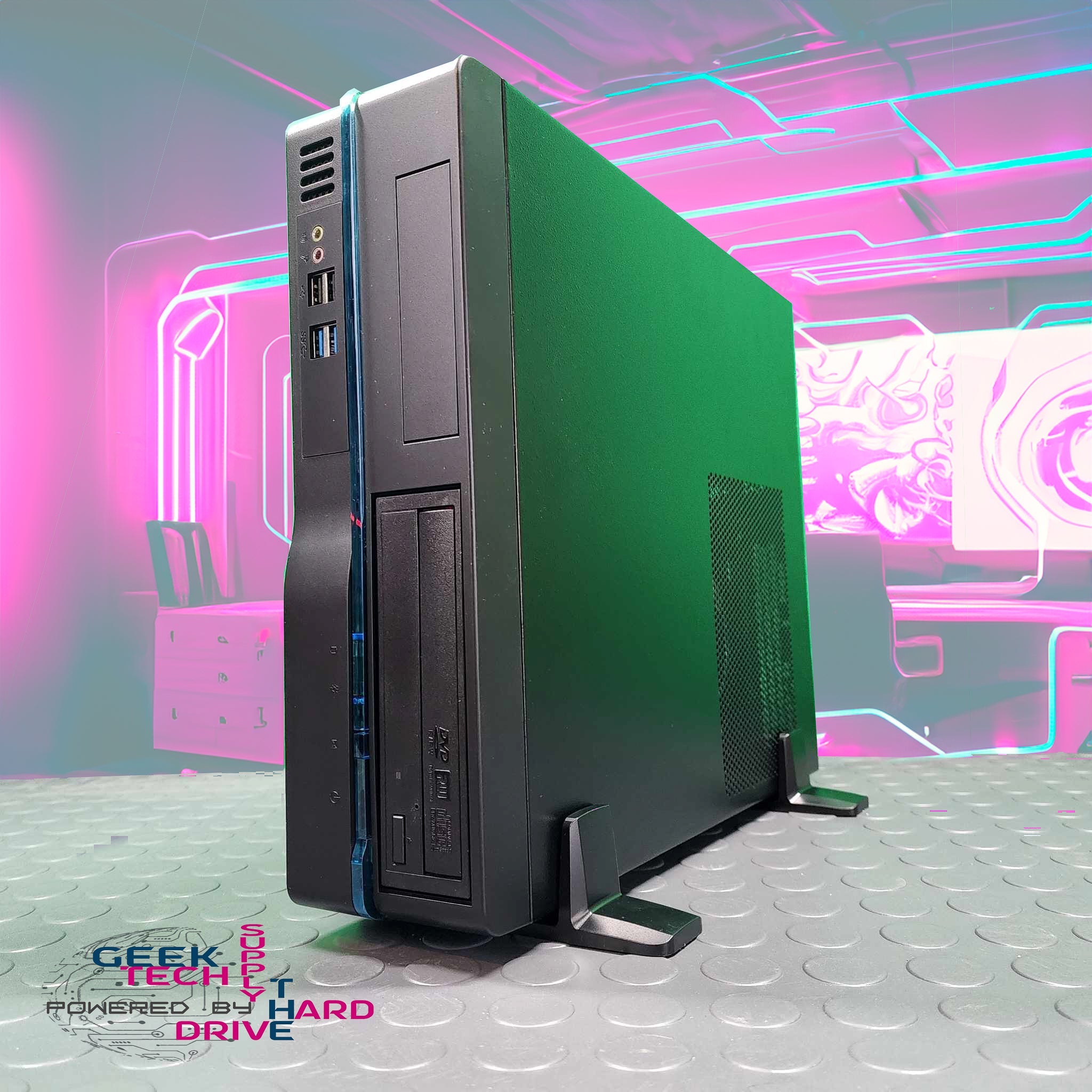 GTech Office PC - Windows 11, Intel i3-12100 Processor, 500GB SSD, 16GB DDR4 RAM, Black Desktop Computer - Perfect for Home Office, Small Business & Remote Work