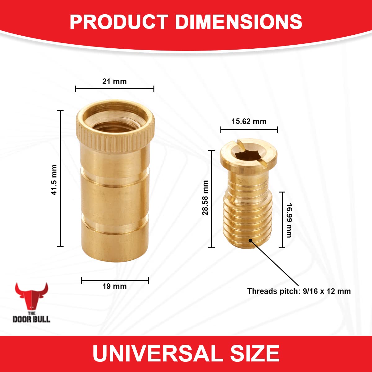 Brass Pool Cover Anchors for Concrete & Pavers Deck - Universal 3/4
