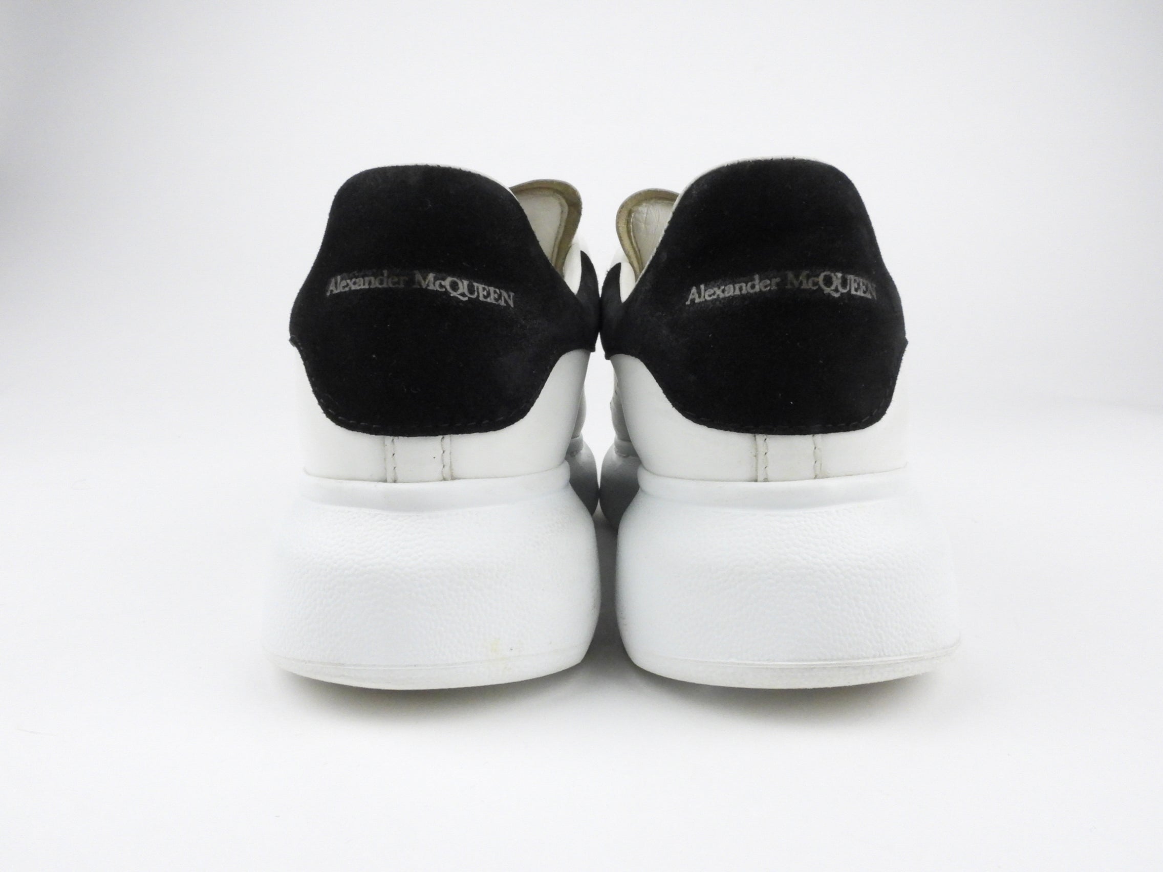 Alexander McQueen Women's White Leather Sneakers Size 37.5 - Luxury Fashion Shoes for Casual Wear & Street Style Outfits