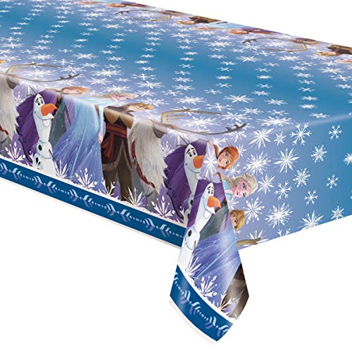 Frozen 2 Party Supplies Set for 16 Guests - Disney Birthday Decorations Kit with Banner, Table Cover, Plates, Napkins, Cups & Candles - Perfect for Kids Birthday Parties, Themed Events & Disney Movie Nights