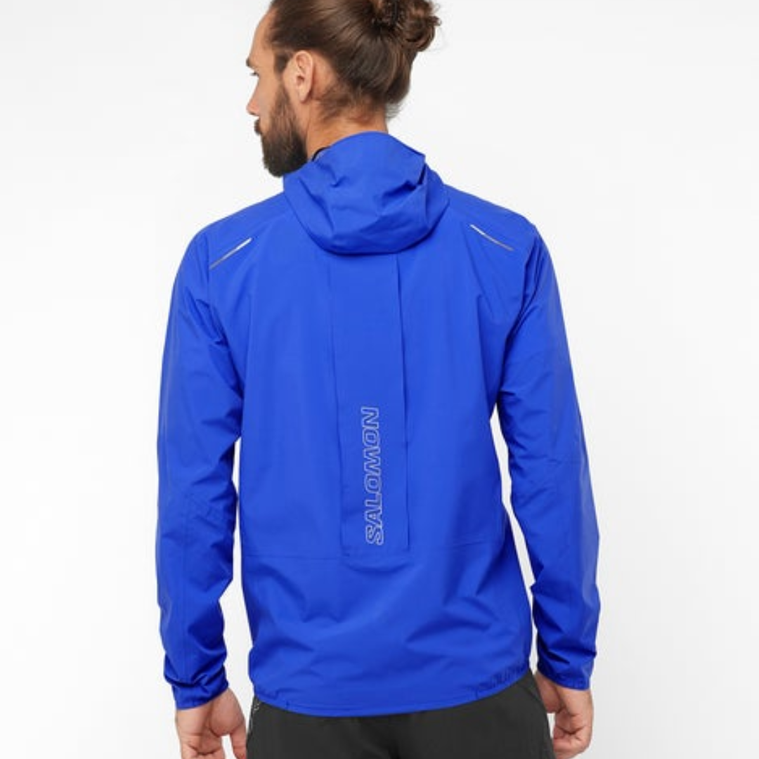 Salomon Men's Bonatti Waterproof Hiking Jacket - Lightweight Windproof Trail Running Coat for Outdoor Adventures (LC2043600) - Perfect for Hiking, Camping, and Mountain Climbing