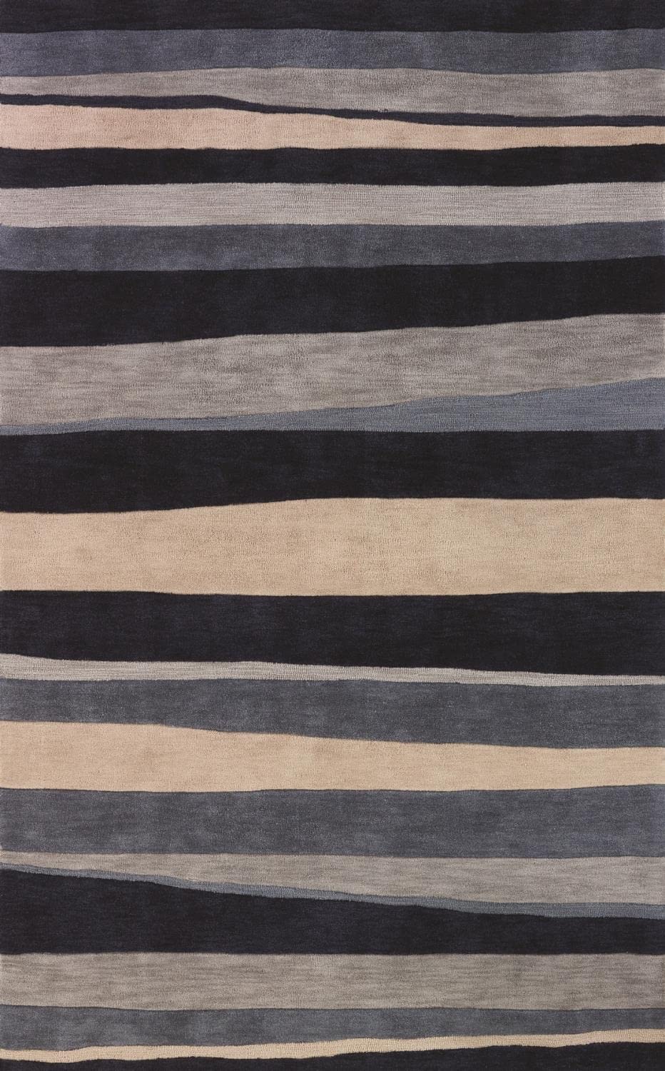 Premium Dalyn Rugs Studio Area Rug 9x13 Feet - Soft Navy Blue & Cream Modern Design for Living Room, Bedroom & Office - Non-Slip Comfortable Floor Covering for Home Decor