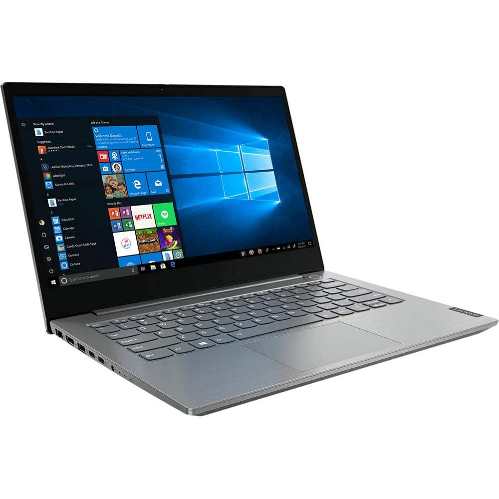 Lenovo ThinkBook 14-IIL 20SL0015US 14-inch Business Laptop - FHD IPS Display, Intel Core i5-1035G1, 8GB RAM, 256GB SSD, Windows 10, Intel UHD Graphics, Mineral Gray (Renewed) - Perfect for Remote Work, Office Productivity & Business Travel