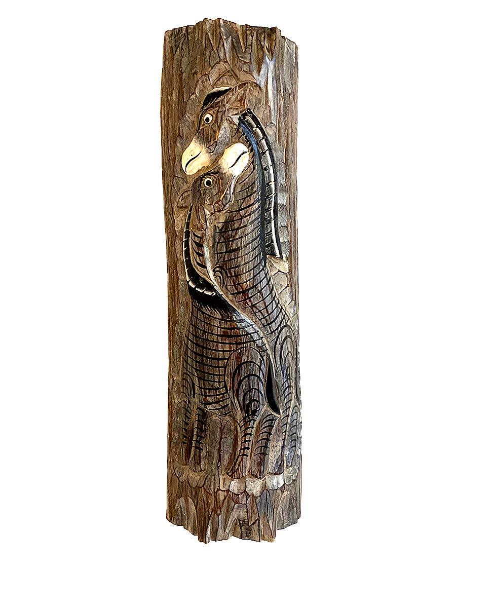 OMA Handcrafted African Wood Carved Mask - Safari Giraffe & Zebra Wall Art Decor for Living Room, Bedroom - Large Size Jungle Themed Home Gift for Housewarming & African Culture Enthusiasts