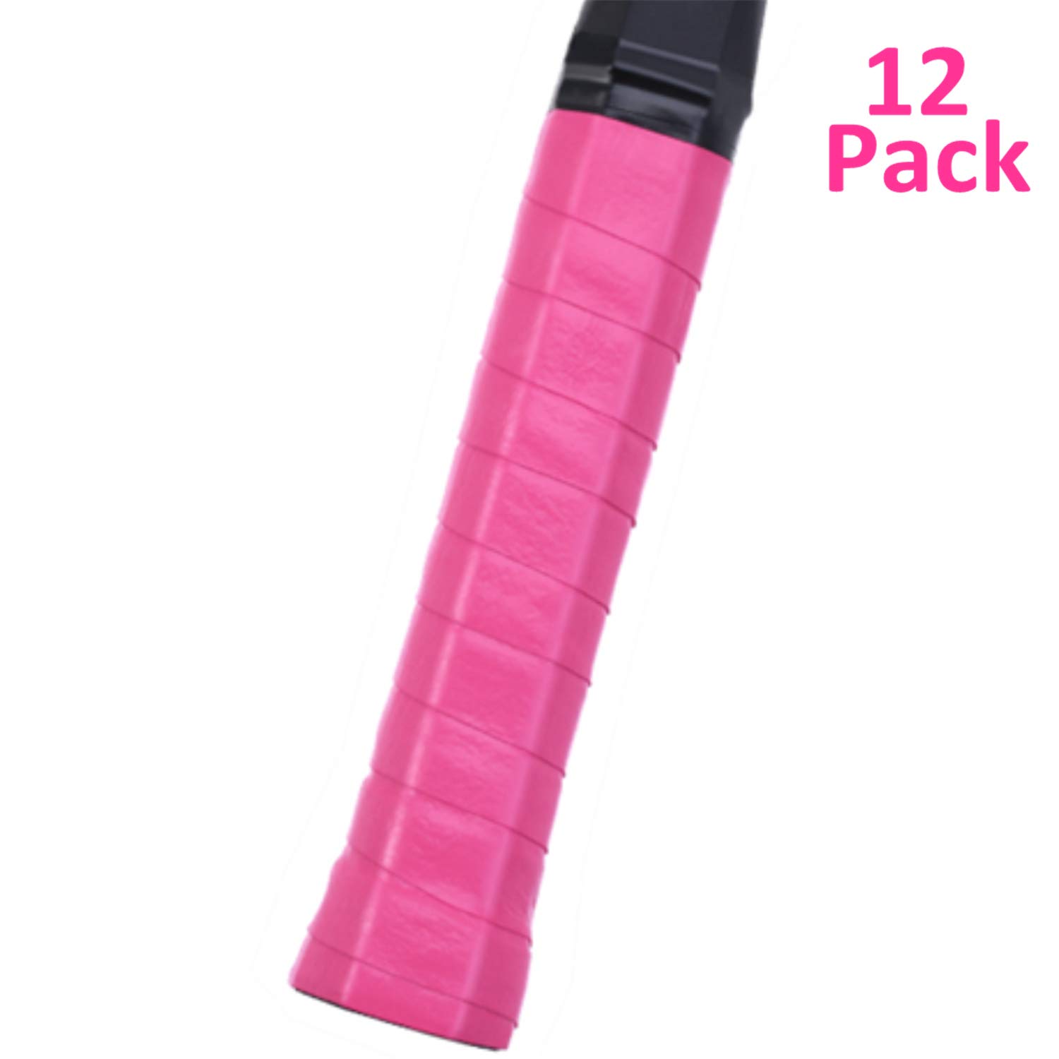 12-Pack Tennis & Badminton Racket Grip Tape Overgrips - Anti-Slip, Sweat Absorbent, Enhanced Performance for Sports & Training