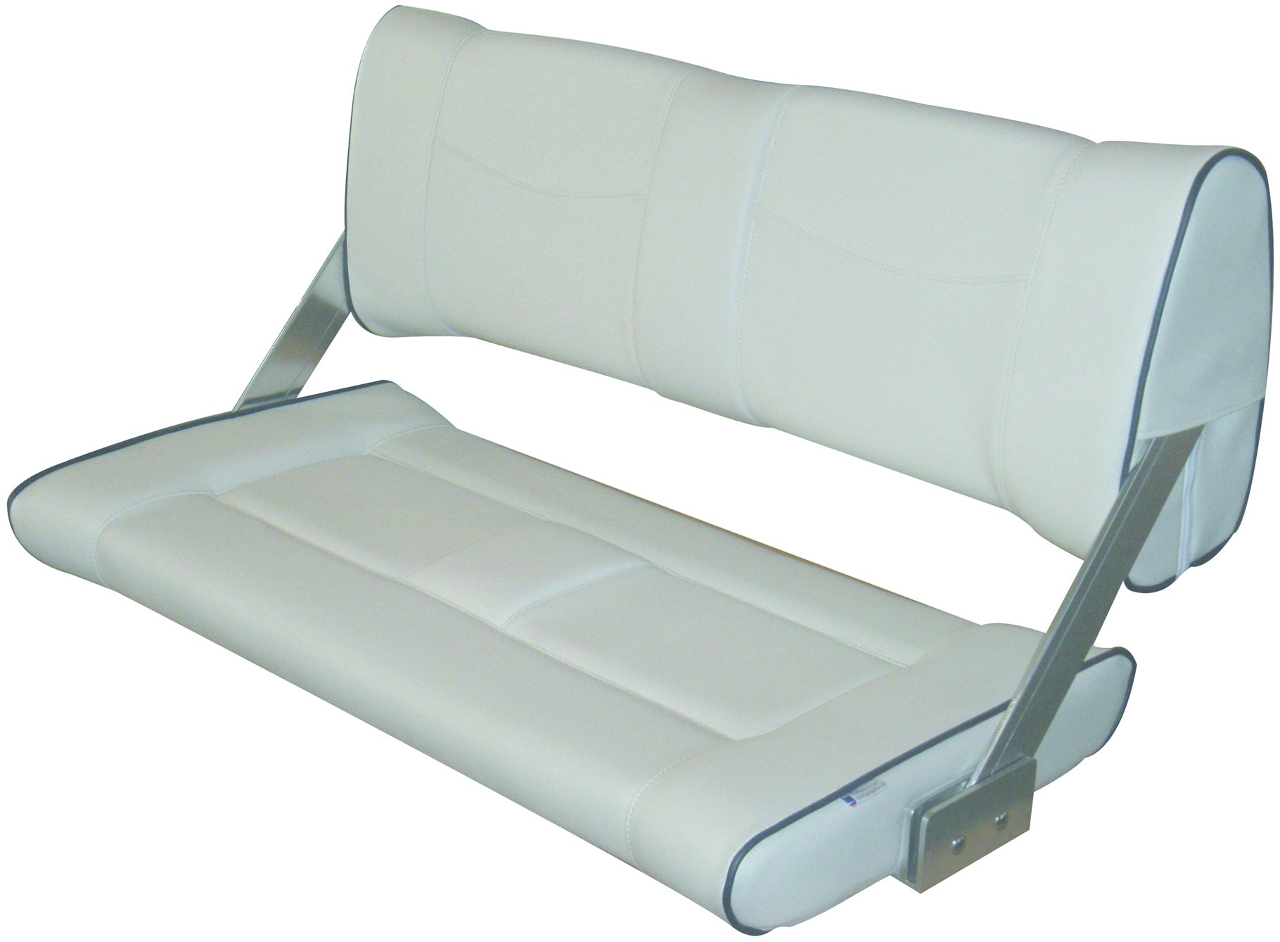 Axis Double Seat Flip Back Light Grey with Blue Piping - Comfortable Sofa Chair for Living Room, Bedroom, or Office