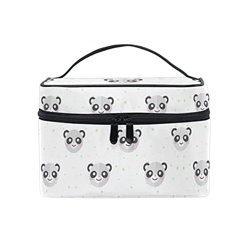 Cute Bear Animal Print Cosmetic Bag - Waterproof Makeup Pouch with Zipper for Women & Girls - Perfect for Travel, Gym, and Daily Organizer