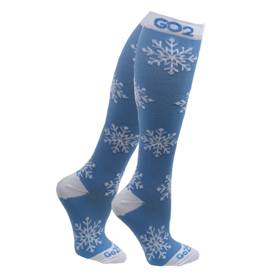 Go2Socks Holiday Compression Socks for Women & Men - 15-20 mmHg Medical Stockings for Nurses, Runners & Travel - Improve Circulation & Reduce Swelling