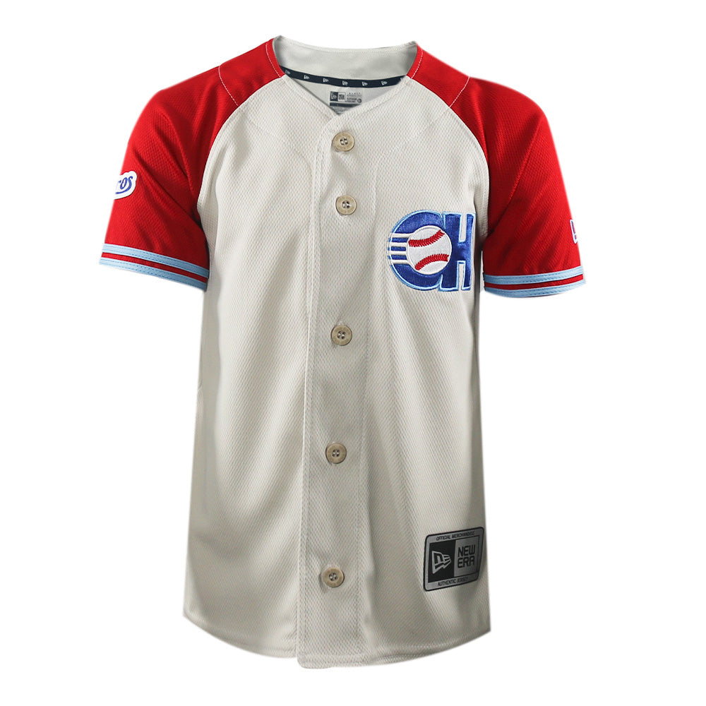 New Era Kids' Retro Red Jersey LMB 24 - Vintage Baseball Jersey for Boys & Girls - Perfect for Little League Games, Sports Events & Casual Wear