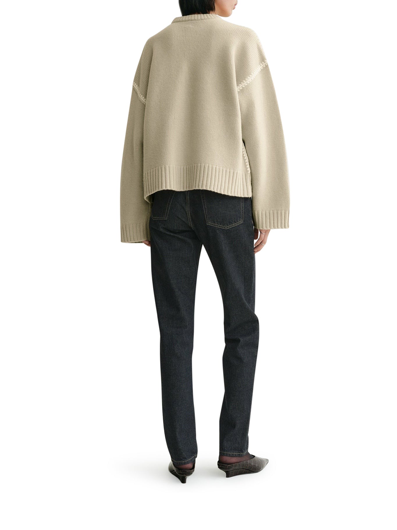 Luxury Embroidered Wool Cashmere Knit Sweater - Soft & Warm Winter Pullover for Women - Perfect for Holidays, Office & Casual Outfits