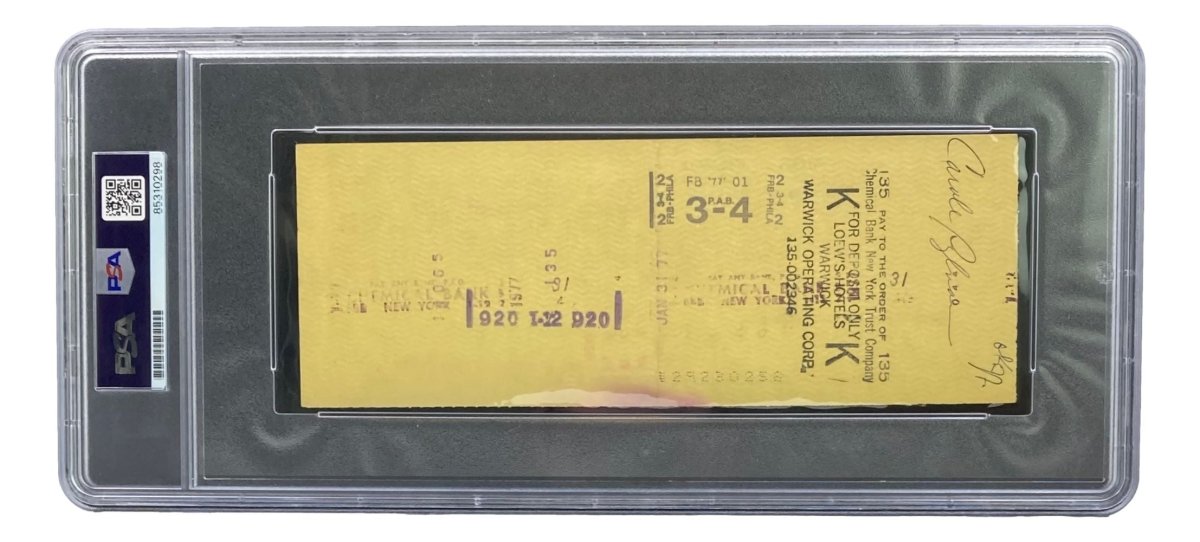 Joe Frazier Autographed Boxing Memorabilia - PSA/DNA Certified Signed Bank Check #4617 | Authentic Collectible for Boxing Fans & Sports Memorabilia Enthusiasts | Perfect for Man Cave, Sports Bar, or Gift for Boxing Lovers