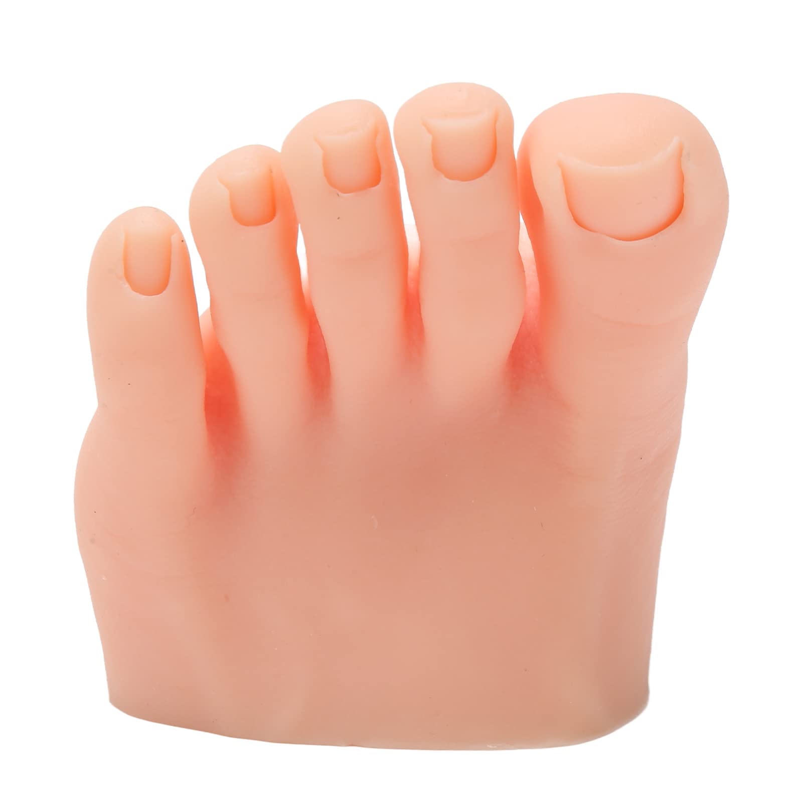 Professional Soft Silicone Prosthetic Foot Model for Nail Art Training - Flexible Practice Foot for Manicurists (Left Foot, Light Skin Tone) | Perfect for Salon Practice, Nail Tech School & Home Use